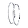 Серьги конго из серебра с алмазной гранью (Арт.94140075)