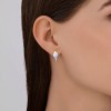 Серьги из серебра с фианитами и эмалью «Морозное настроение» Соколов (арт.94-120-02224-1)
