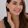Серьги из серебра с фианитами и эмалью «Морозное настроение» Соколов (арт.94-120-02224-1)