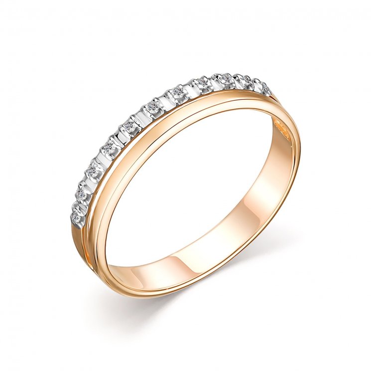 Золотое кольцо с бриллиантом Алькор КЮЗ (Золото) 14224-100