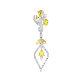 Кулон с бриллиантами и турмалинами «Цветок Солнца» MY JEWELS (арт.GP1868)