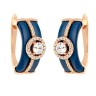 Серьги с керамикой и кубическим цирконием «Ceramic Shine» Fresh Jewelry (арт.TM-E00617-Вl-G-X-X-W)