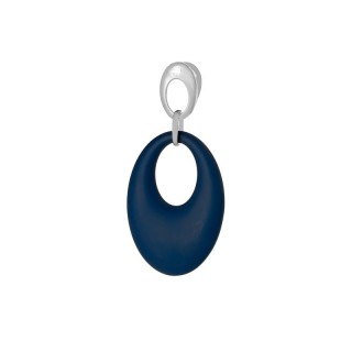 Кулон с керамикой и куб. цирконием «Midnight Oval» Fresh Jewelry (арт.TM-P01031-Вl-W-X-X-W)