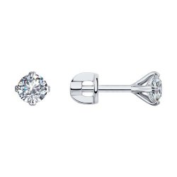 Серьги из белого золота с бриллиантами (Арт.9020028-36)