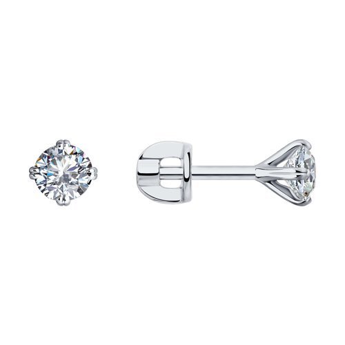 Серьги из белого золота с бриллиантами (Арт.9020028-36)