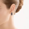 Серьги золото с бриллиантами и гранатом «Цветок ночи» JV (арт.ME31401)