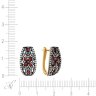 Серьги из золота с бриллиантом и гранатом (Арт.me31401-br-rgt-yg_dn_grb_yg)