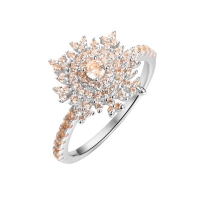 Кольцо из серебра с фианитом (Арт.cz-r02914-x-w-lch-x-lch)