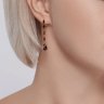 Серьги из золочёного серебра с раухтопазами (Арт.92022833)