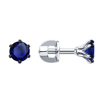 Серьги из белого золота с сапфирами «Ночное Небо» SOKOLOV (арт.2021045-3)