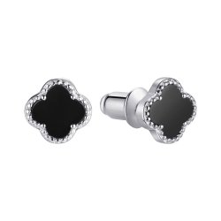 Серьги из серебра с керамикой (Арт.tc-e02154-b-w-x-x-x)