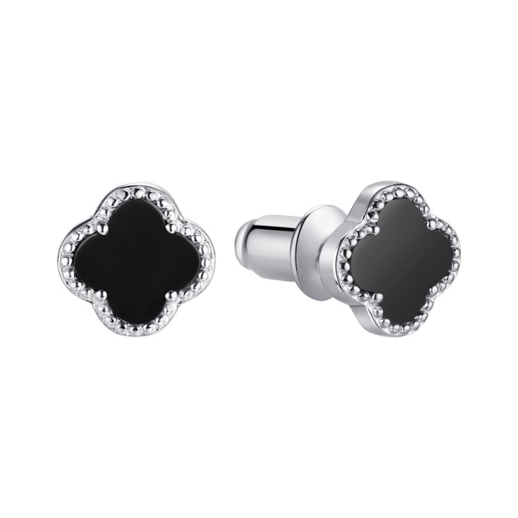 Серьги из серебра с керамикой (Арт.tc-e02154-b-w-x-x-x)