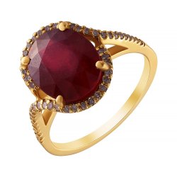 Кольцо из золота с бриллиантом и рубином (Арт.rz0h720dt4_ru_yg)