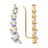 Серьги из золочёного серебра с фианитами (Арт.93020984)