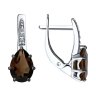 Серьги из серебра с раухтопазами и фианитами (Арт.94-320-02059-3)