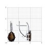 Серьги из серебра с раухтопазами и фианитами (Арт.94-320-02059-3)