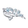 Брошь из серебра с топазами и фианитами (Арт.94-340-00528-1)