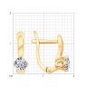 Серьги из золоченого серебра с фианитами (Арт.93022388)