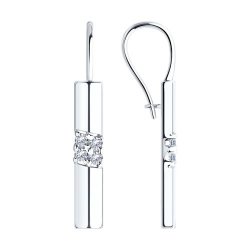 Серьги из серебра с фианитами (Арт.94-120-00889-1)
