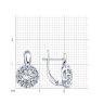 Серьги из серебра с фианитами (Арт.94-120-01647-1)