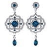 Серьги из белого золота с бриллиантами и топазами «Garden Bloom» Estet (арт.01С677987-4)