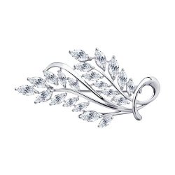 Брошь из серебра с фианитами (Арт.94-140-00485-1)