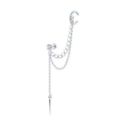 Серьга из серебра с фианитами (Арт.94170330)