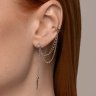 Серьга из серебра с фианитами (Арт.94170330)