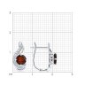 Серьги из серебра с гранатами и фианитами (Арт.94-320-00555-2)