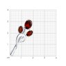 Брошь из серебра с гранатами (Арт.94-340-01165-2)
