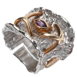 Серебряное кольцо BEAVERS с аметистом 1143a