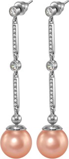Серьги серебряные с жемчугом и куб. цирконием «Beautiful Glow» Rivoli (арт.AAS-5-12-14-S)