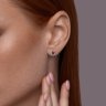 Серьги из белого золота с бриллиантами и сапфирами (Арт.2021215-3)