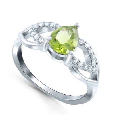 Кольцо Серебряные крылья (Арт.21knys1720-155_hrizolit_kubcirkonii_30)