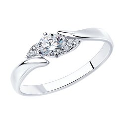 Кольцо из серебра с фианитами (Арт.94012237)