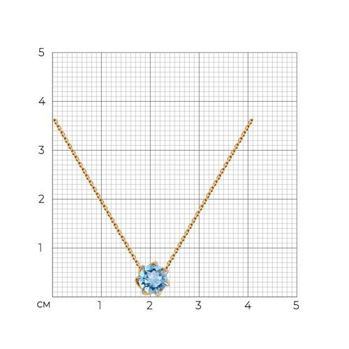 Колье золотое пробы 585 с топазом (Арт.51-370-01774-1)