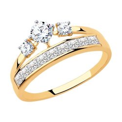 Кольцо из золота с фианитами (Арт.018502)