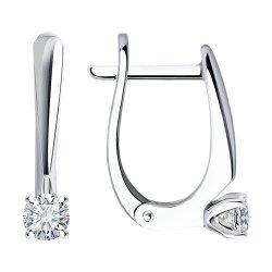 Серьги из белого золота с бриллиантами (Арт.52-220-01674-1)