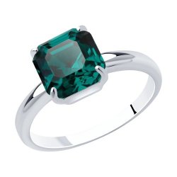 Кольцо из серебра с кристаллом (Арт.94013125)