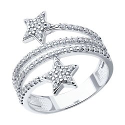 Кольцо из серебра с фианитами (Арт.94013630)