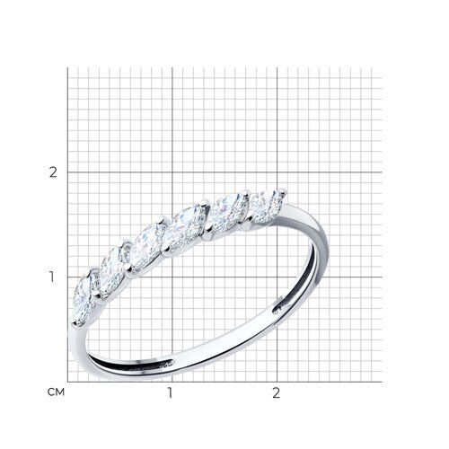 Кольцо из серебра с фианитами (Арт.94013836)