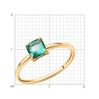 Кольцо золото 585 с топазом «Изумрудный Закат» Соколов (арт.717258)