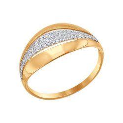 Кольцо из золота с фианитами (Арт.016654)