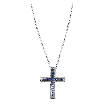 Ожерелье с бриллиантами и сапфирами «Северный Крест» La Nordica (арт.39-12-7000-07616)