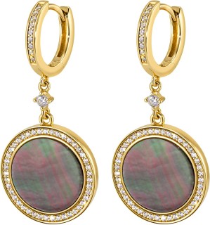 Серьги с жемчугом и фианитами Pearl charm G Rivoli (арт.FPO-S2-15-D-G)