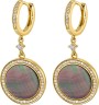 Серьги с жемчугом и фианитами Pearl charm G Rivoli (арт.FPO-S2-15-D-G)