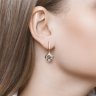 Серьги из золота с бесцветными и чёрными бриллиантами (Арт.7020057)