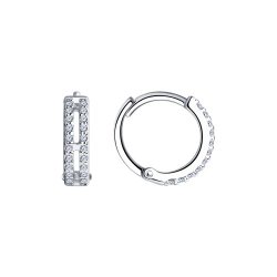 Серьги из серебра с фианитами (Арт.94025106)