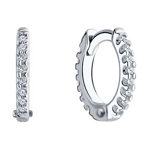 Серьги из серебра с фианитами (Арт.94025998)