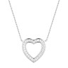 Ожерелье из серебра с фианитами «Сияющее Сердце» Fresh Jewelry (арт.CZ-N03373-X-W-X-X-W)